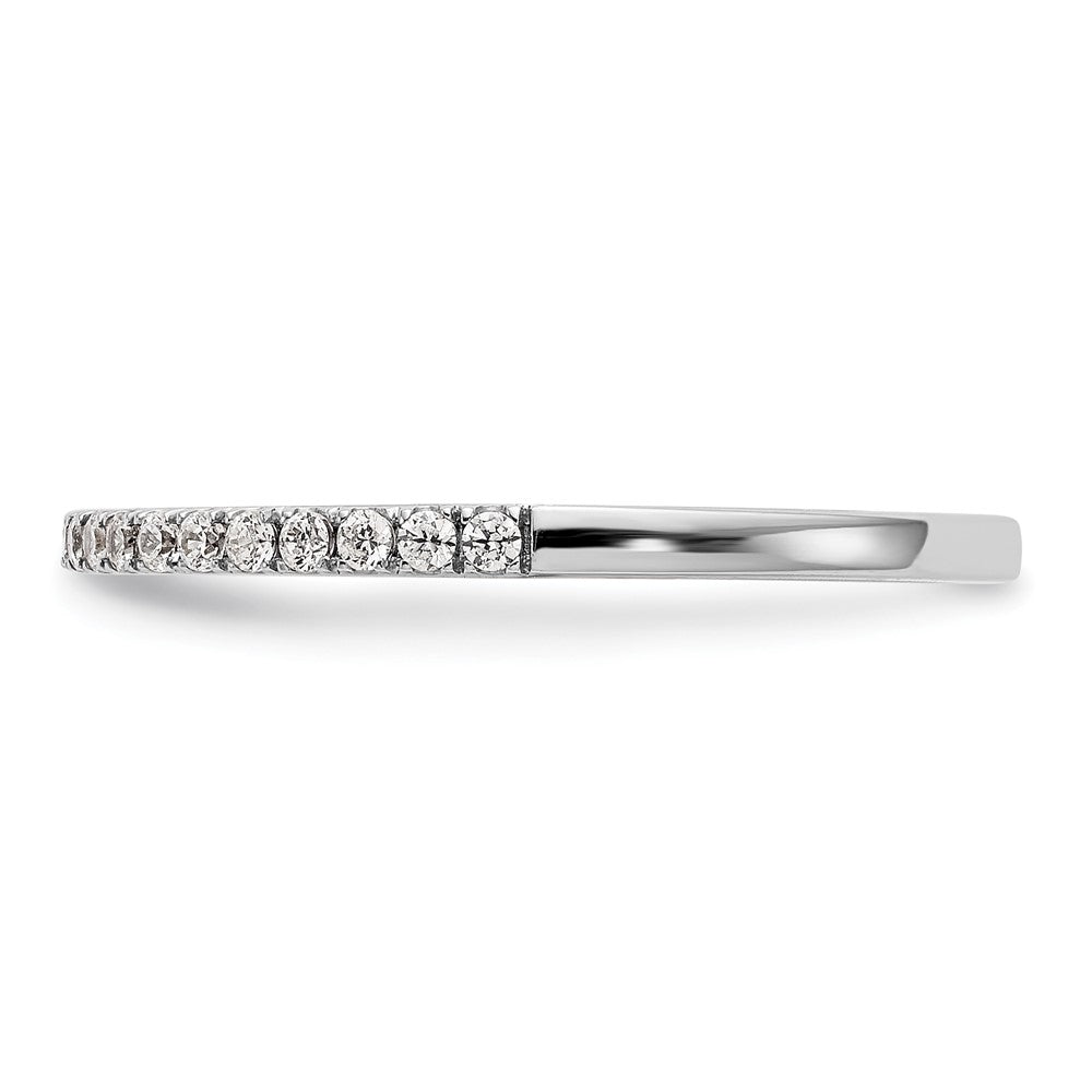 0.26ct. CZ Solid Real 14k White Gold Wedding Wedding Band Ring