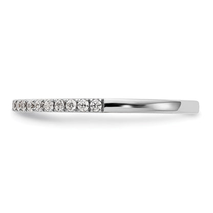 0.26ct. CZ Solid Real 14k White Gold Wedding Wedding Band Ring