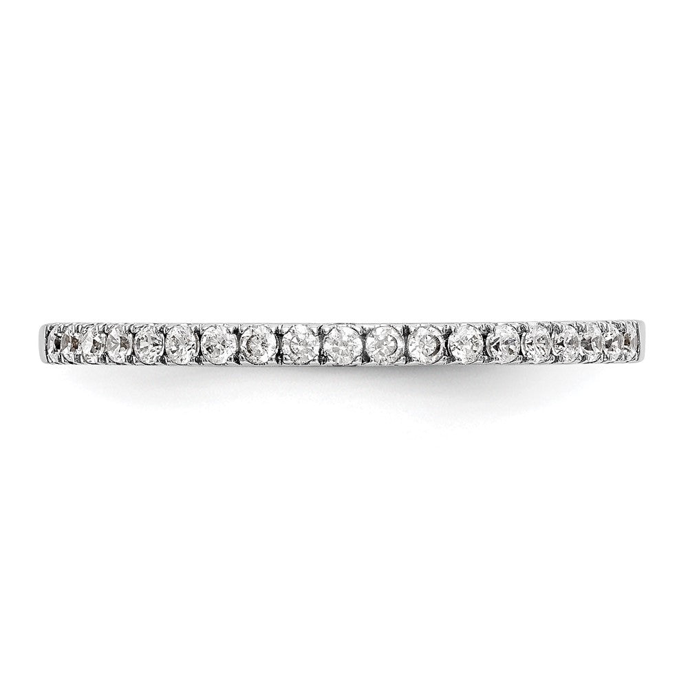 0.26ct. CZ Solid Real 14k White Gold Wedding Wedding Band Ring