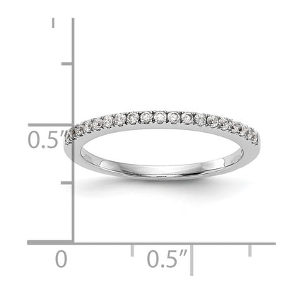 14k White Gold Real Diamond Wedding Band