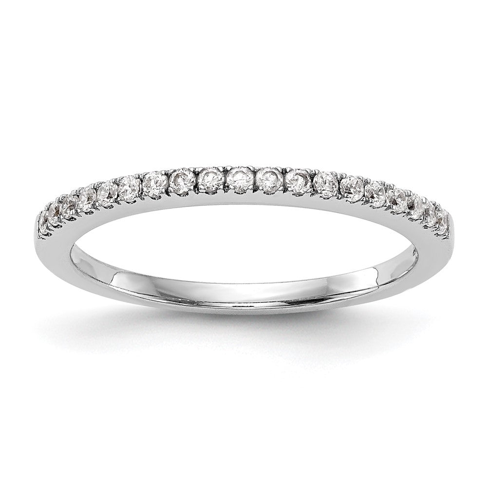 14k White Gold Real Diamond Wedding Band
