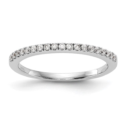 14k White Gold Real Diamond Wedding Band