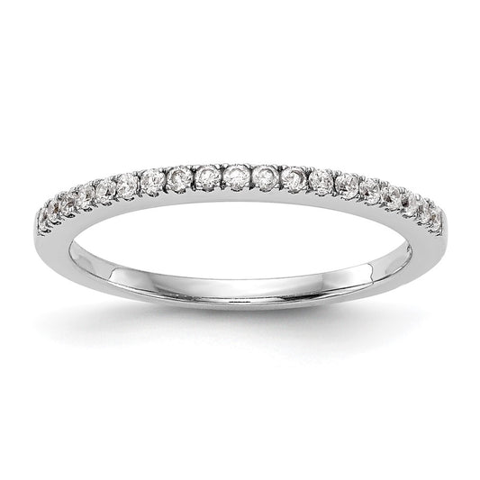 14k White Gold Real Diamond Wedding Band