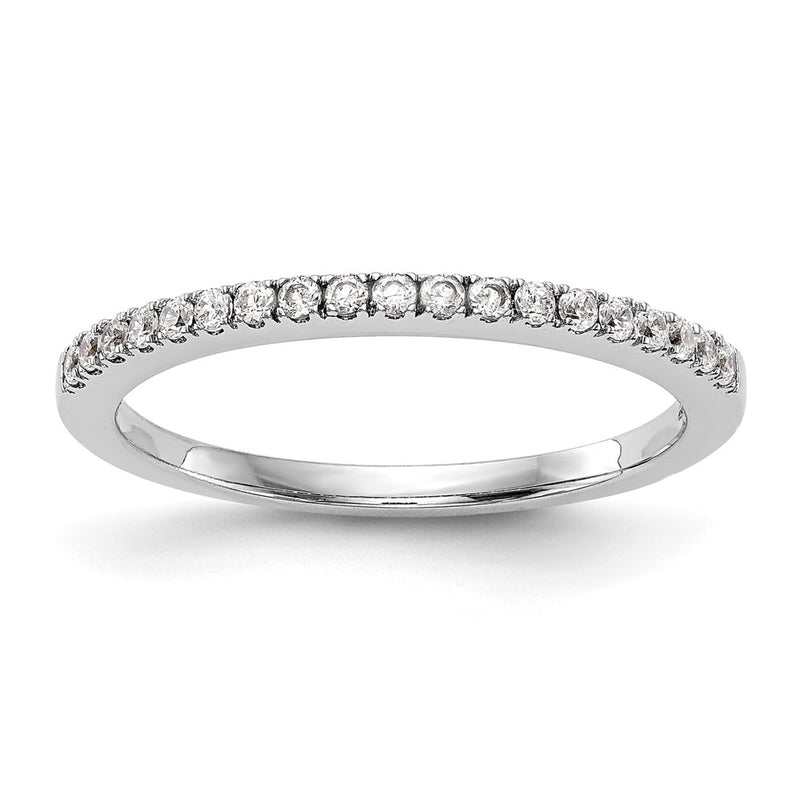 14k White Gold Real Diamond Wedding Band