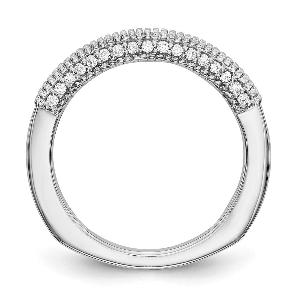 14K White Gold Real Diamond Wedding Band