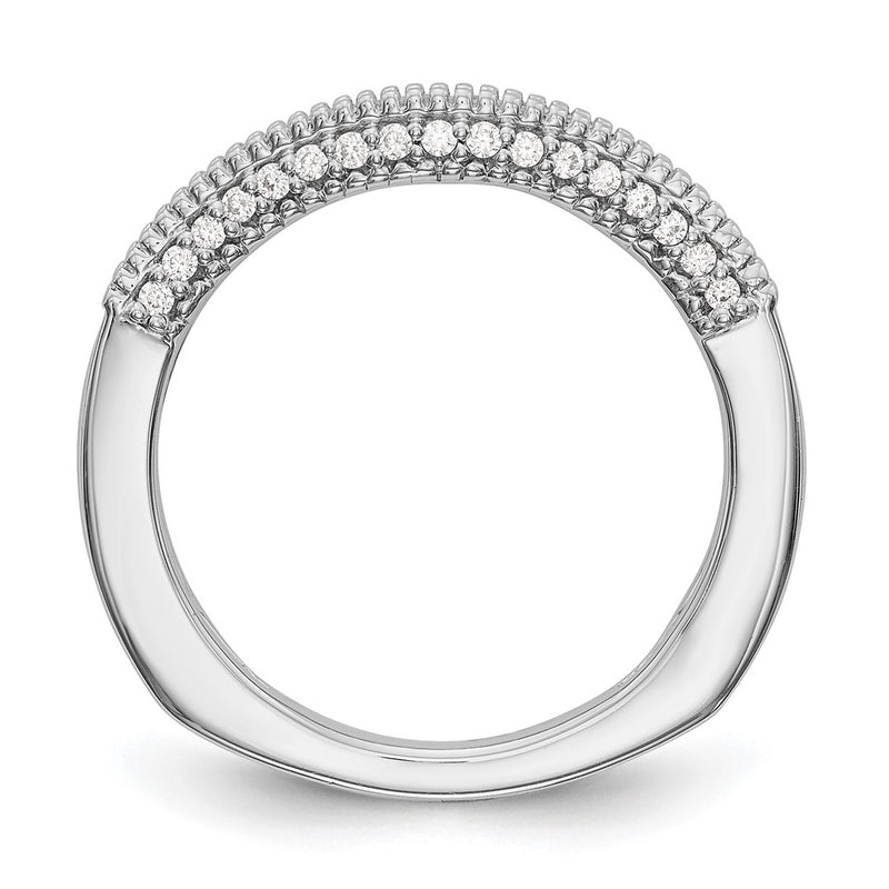 14K White Gold Real Diamond Wedding Band