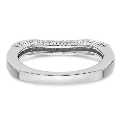14K White Gold Real Diamond Wedding Band