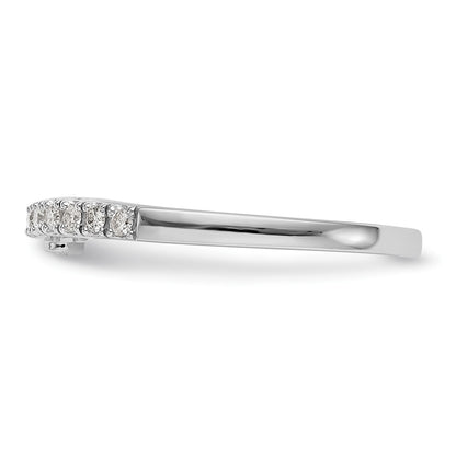 0.16ct. CZ Solid Real 14k White Gold Wedding Wedding Band Ring