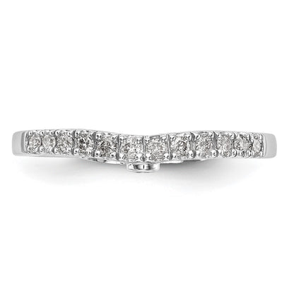 0.16ct. CZ Solid Real 14k White Gold Wedding Wedding Band Ring