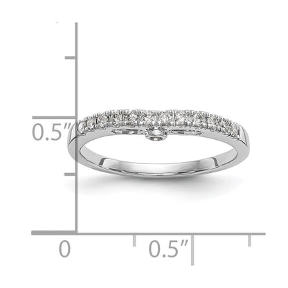 0.16ct. CZ Solid Real 14k White Gold Wedding Wedding Band Ring