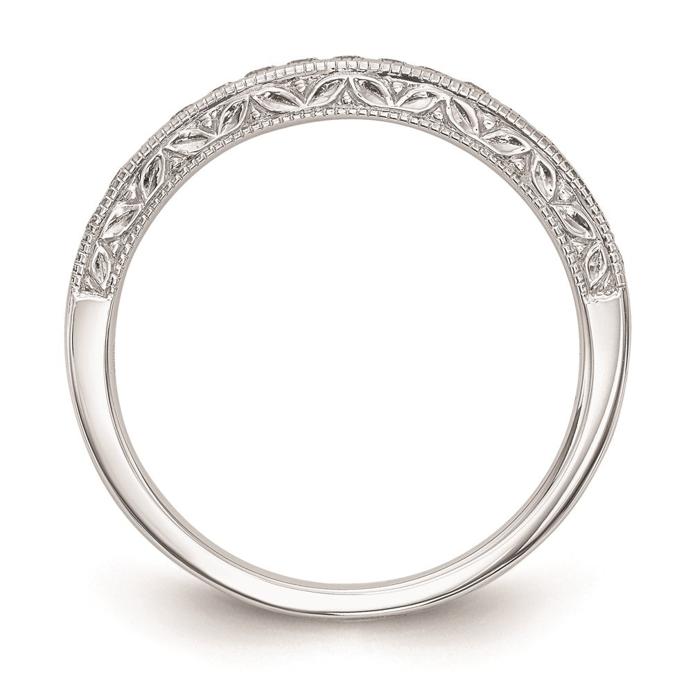 0.25ct. CZ Solid Real 14k White Gold Wedding Wedding Band Ring