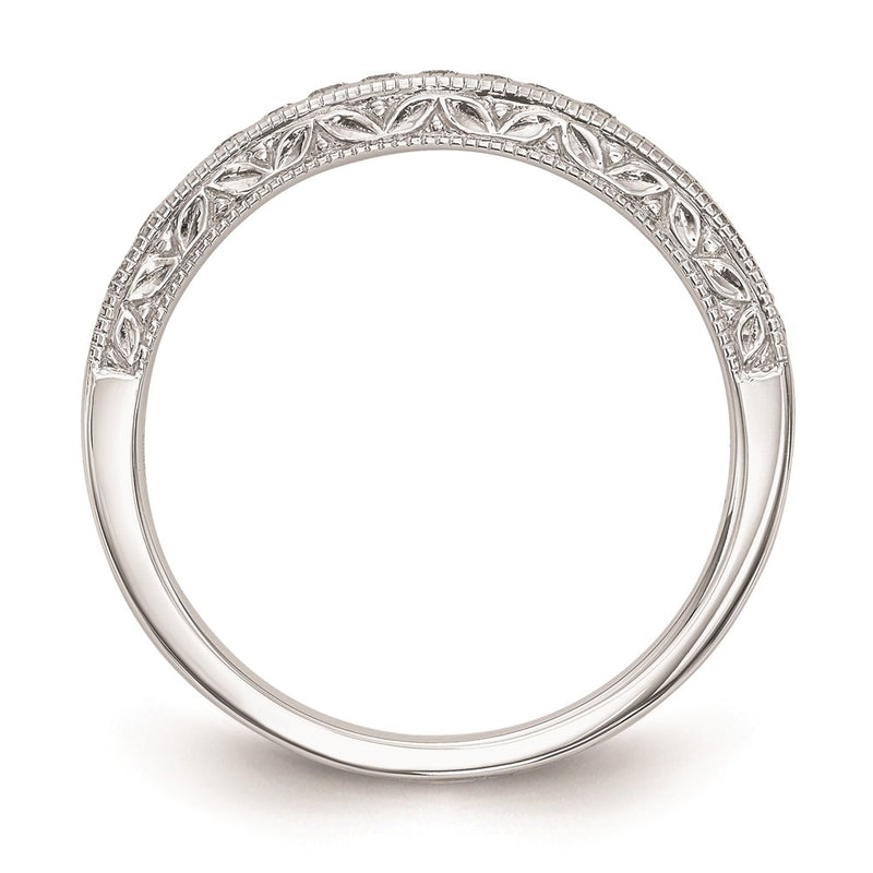 14k White Gold Real Diamond Wedding Band