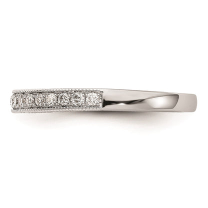 0.25ct. CZ Solid Real 14k White Gold Wedding Wedding Band Ring