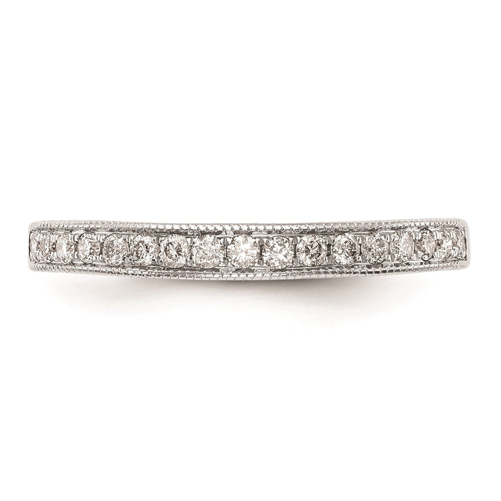 0.25ct. CZ Solid Real 14k White Gold Wedding Wedding Band Ring