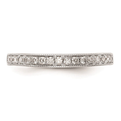 0.25ct. CZ Solid Real 14k White Gold Wedding Wedding Band Ring
