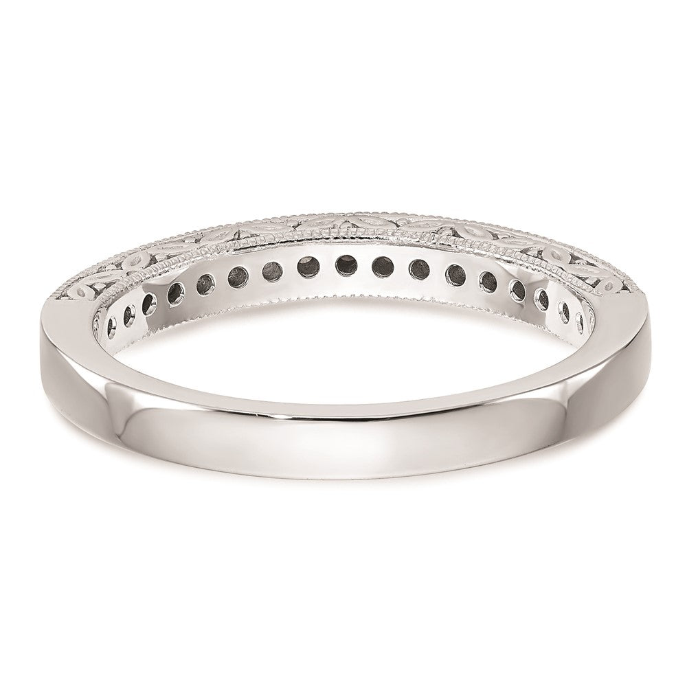 0.25ct. CZ Solid Real 14k White Gold Wedding Wedding Band Ring