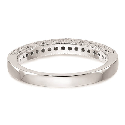 0.25ct. CZ Solid Real 14k White Gold Wedding Wedding Band Ring