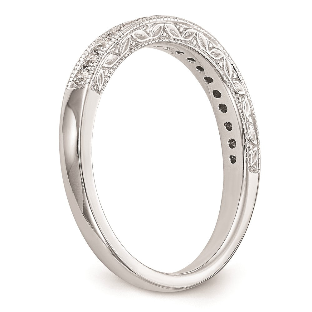 0.25ct. CZ Solid Real 14k White Gold Wedding Wedding Band Ring