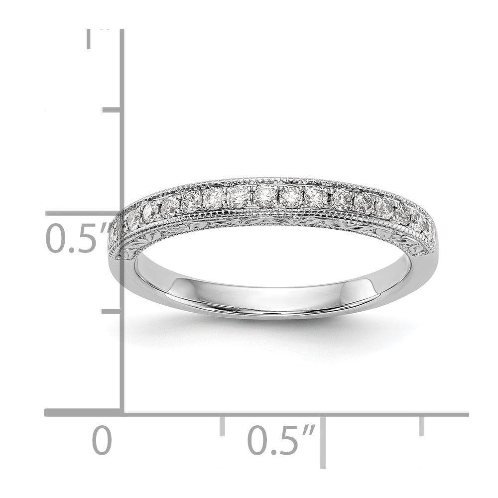 0.25ct. CZ Solid Real 14k White Gold Wedding Wedding Band Ring