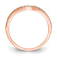0.15ct. CZ Solid Real 14k Rose Gold Wedding Wedding Band Ring