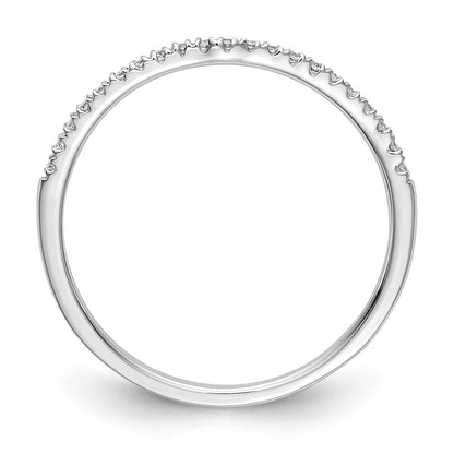0.13ct. CZ Solid Real 14k White Gold Wedding Wedding Band Ring