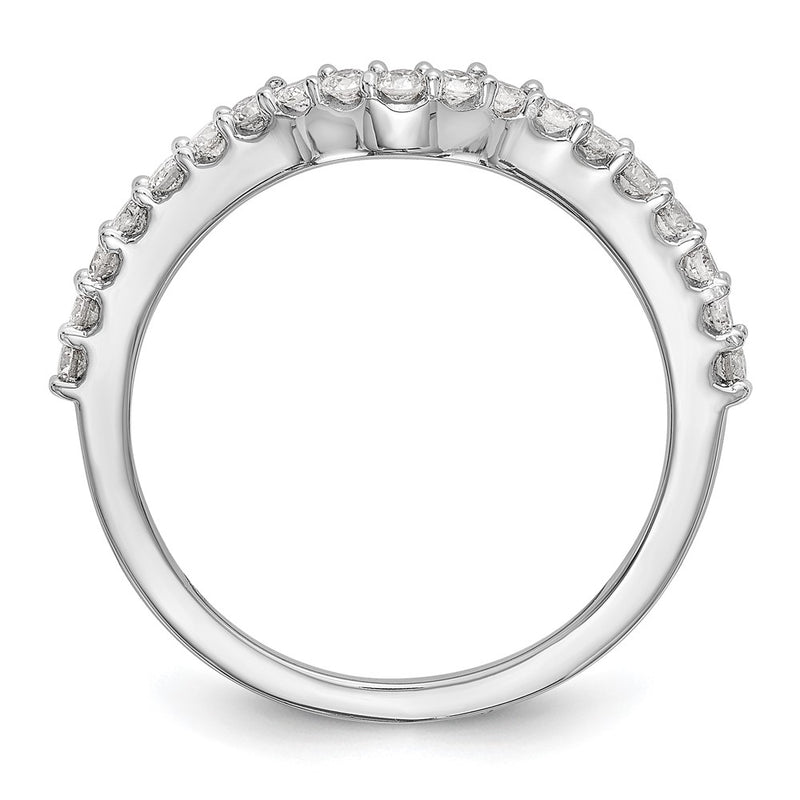 14k White Gold Real Diamond Wedding Band