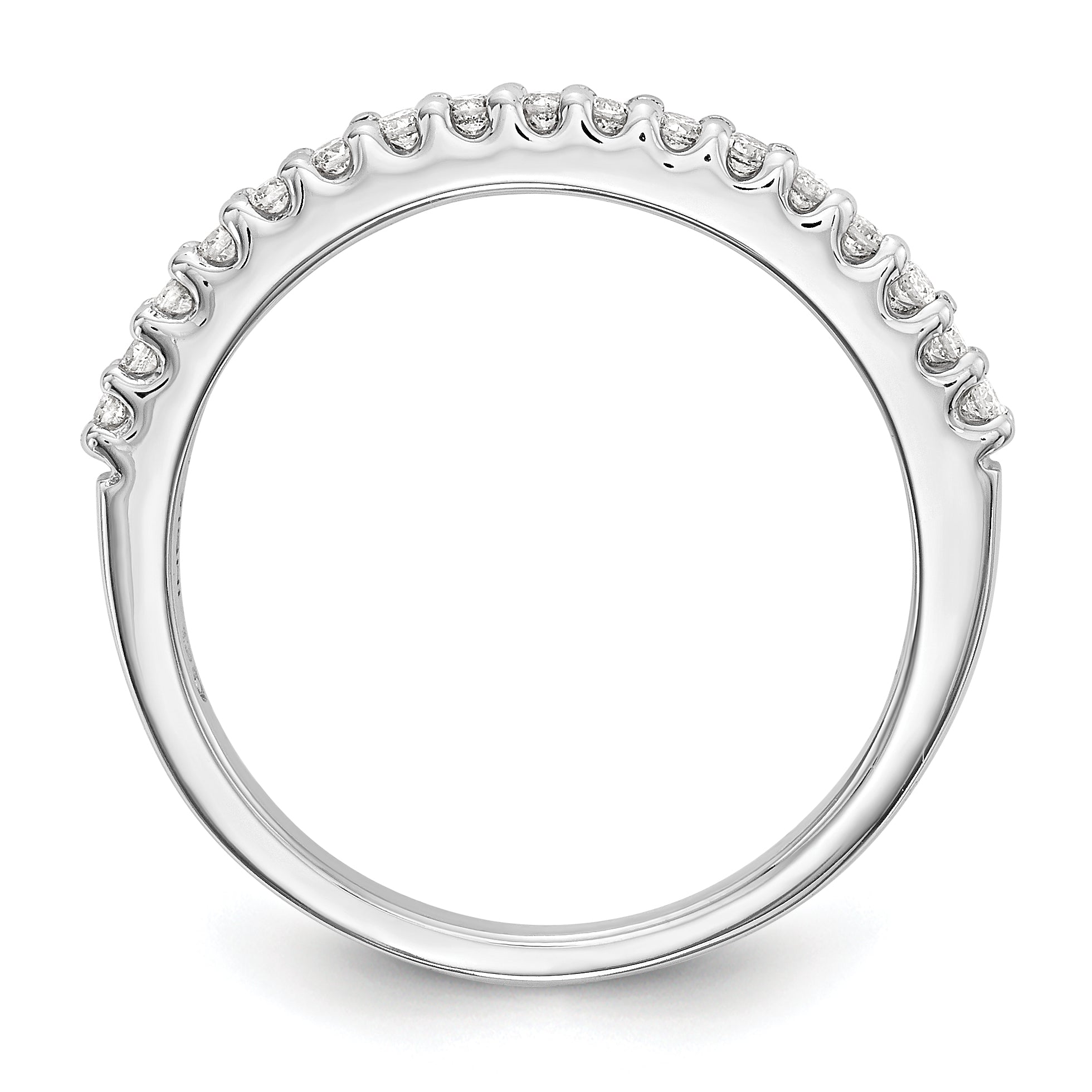 0.20ct. CZ Solid Real 14k White Gold Wedding Wedding Band Ring