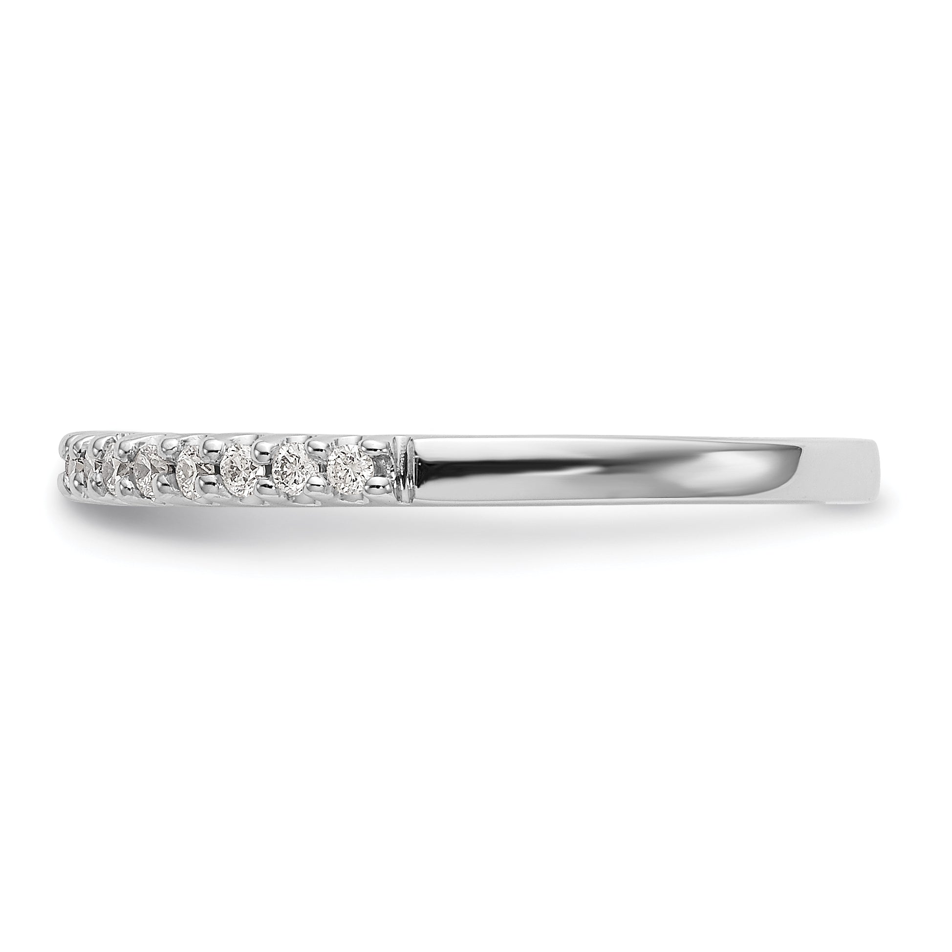 0.20ct. CZ Solid Real 14k White Gold Wedding Wedding Band Ring