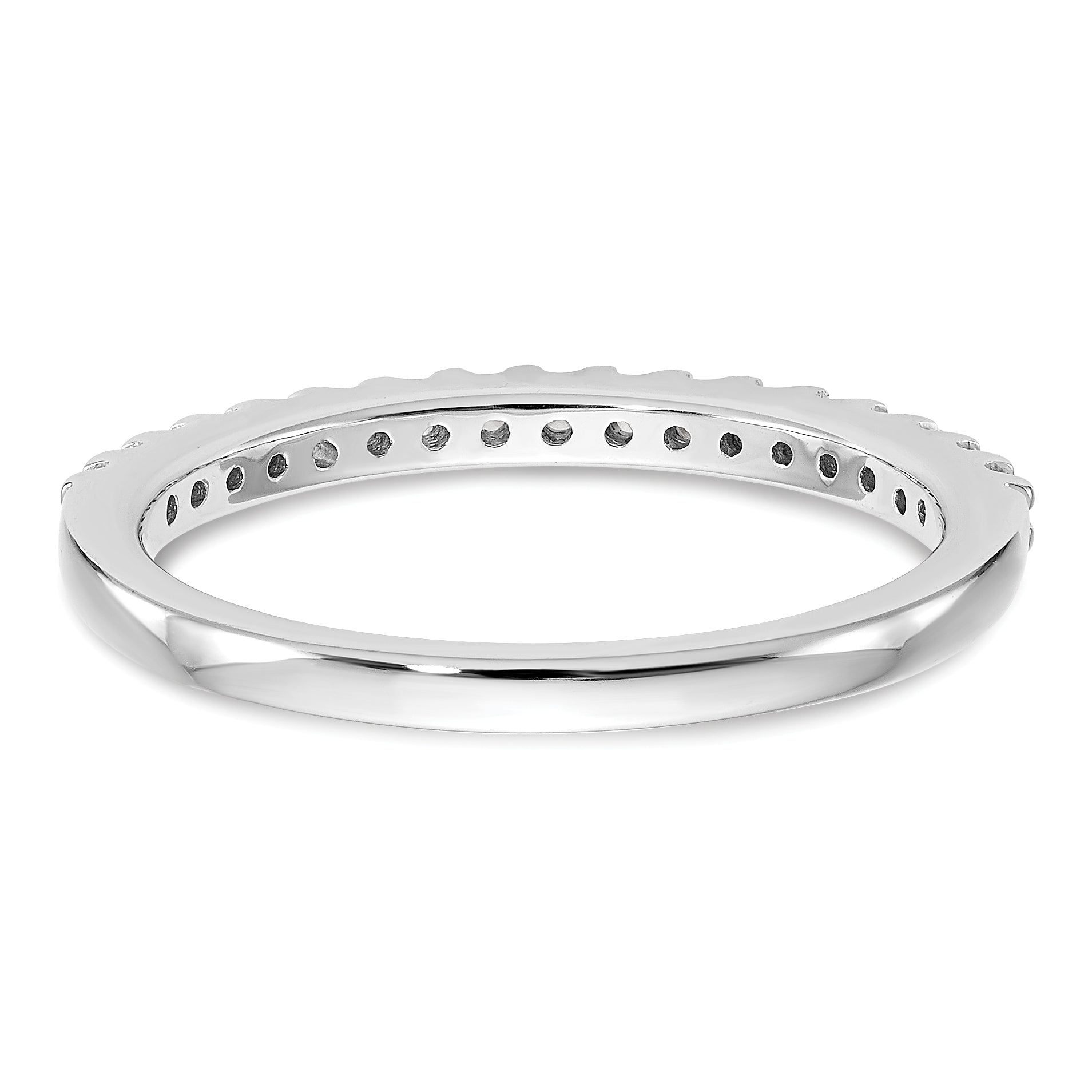 0.20ct. CZ Solid Real 14k White Gold Wedding Wedding Band Ring