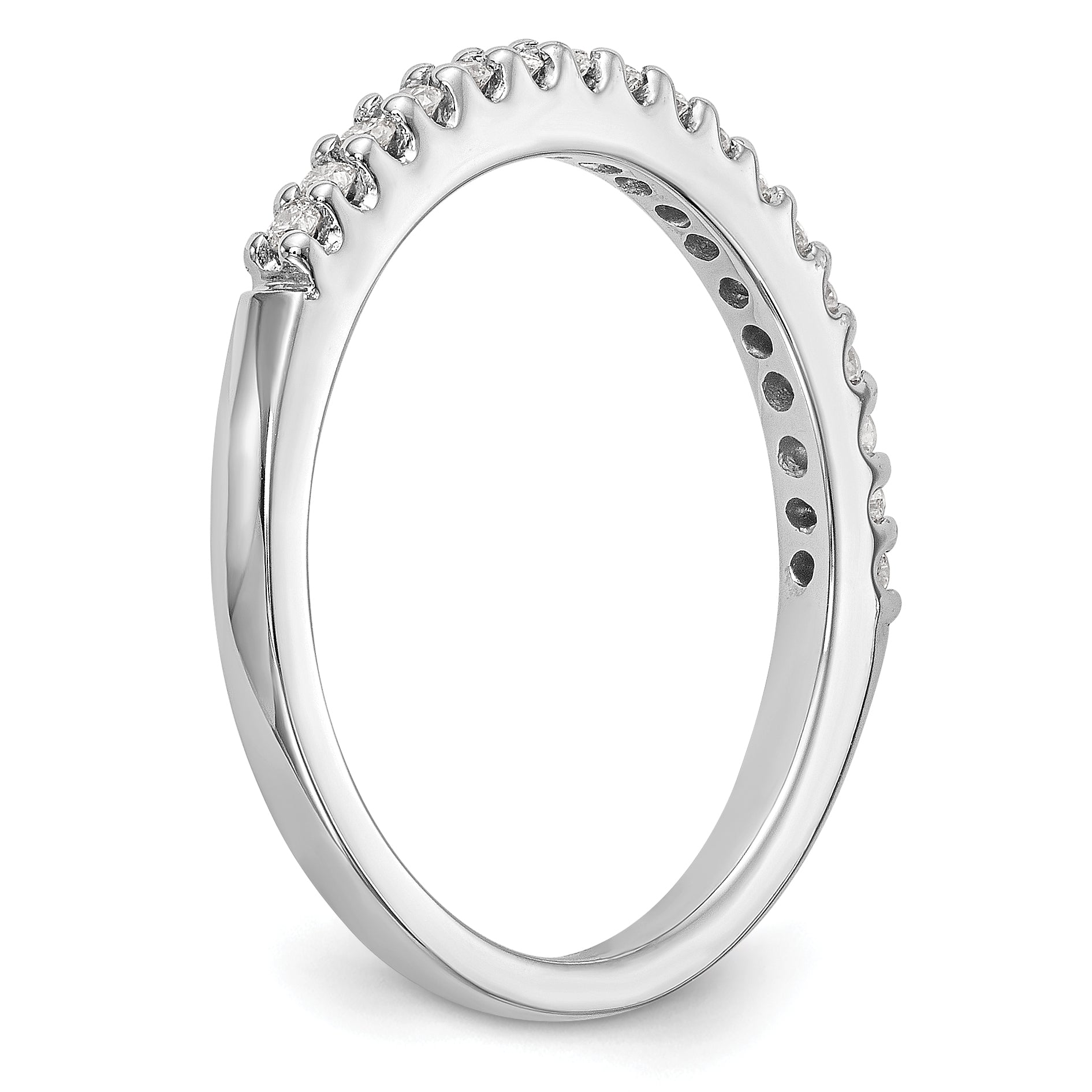0.20ct. CZ Solid Real 14k White Gold Wedding Wedding Band Ring