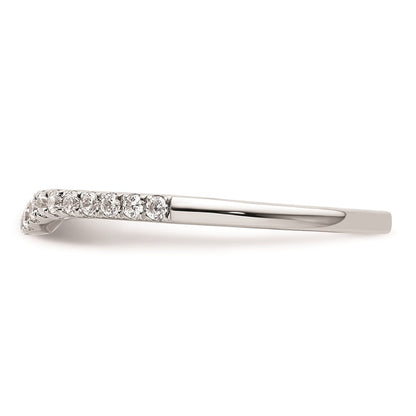 0.20ct. CZ Solid Real 14k White Gold Wedding Wedding Band Ring