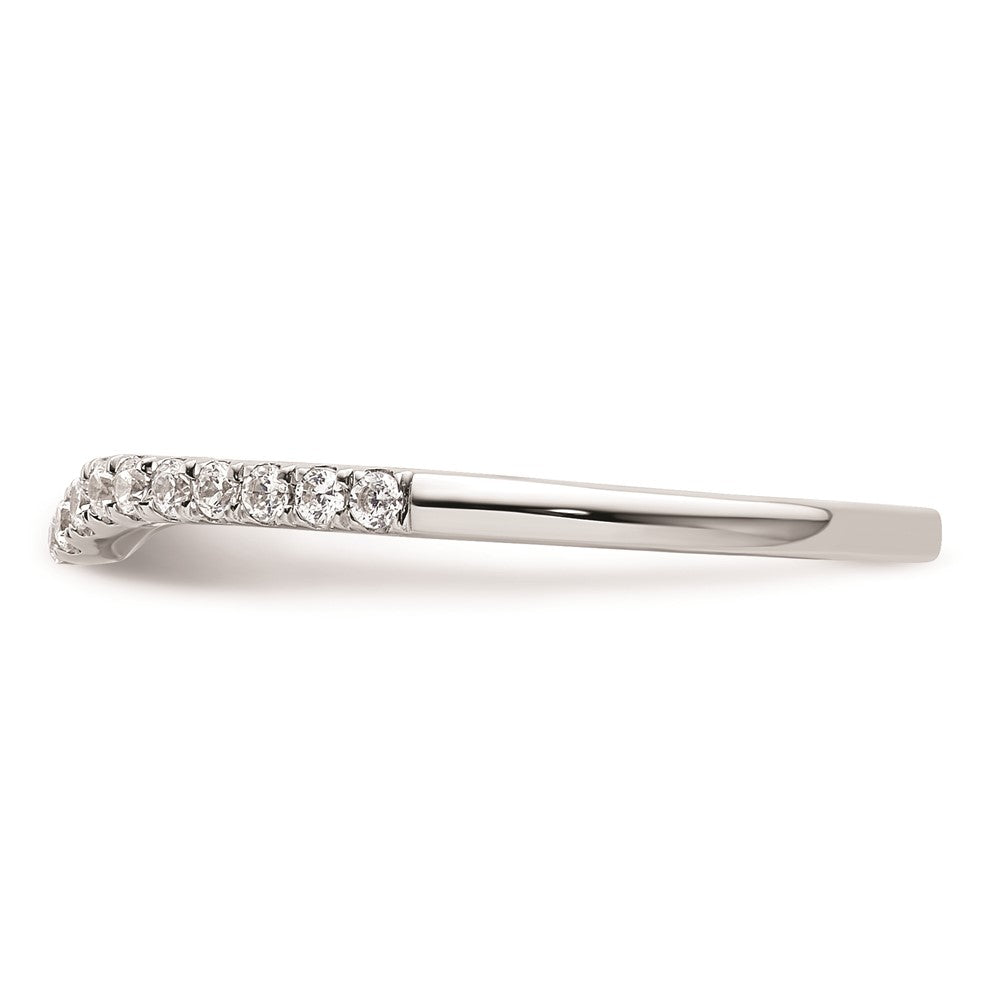 14k White Gold Real Diamond Wedding Band