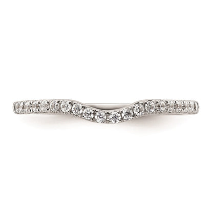 14k White Gold Real Diamond Wedding Band
