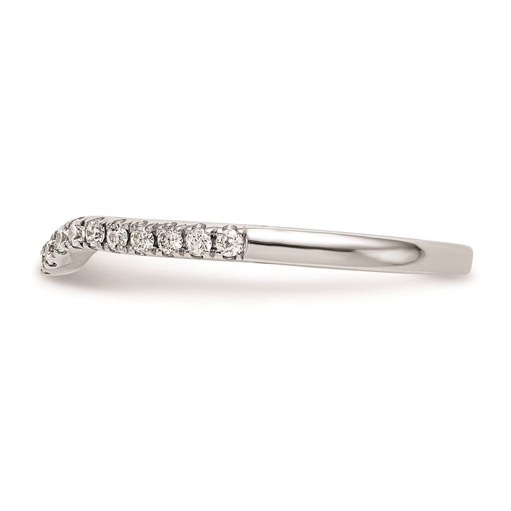 14k White Gold Real Diamond Wedding Band