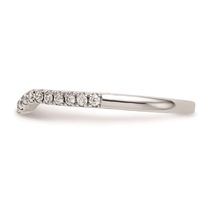 14k White Gold Real Diamond Wedding Band