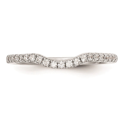 0.25ct. CZ Solid Real 14k White Gold Wedding Wedding Band Ring