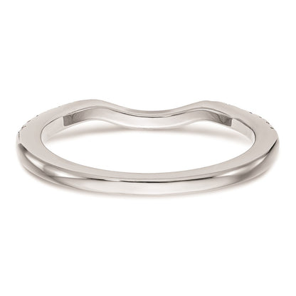 0.25ct. CZ Solid Real 14k White Gold Wedding Wedding Band Ring