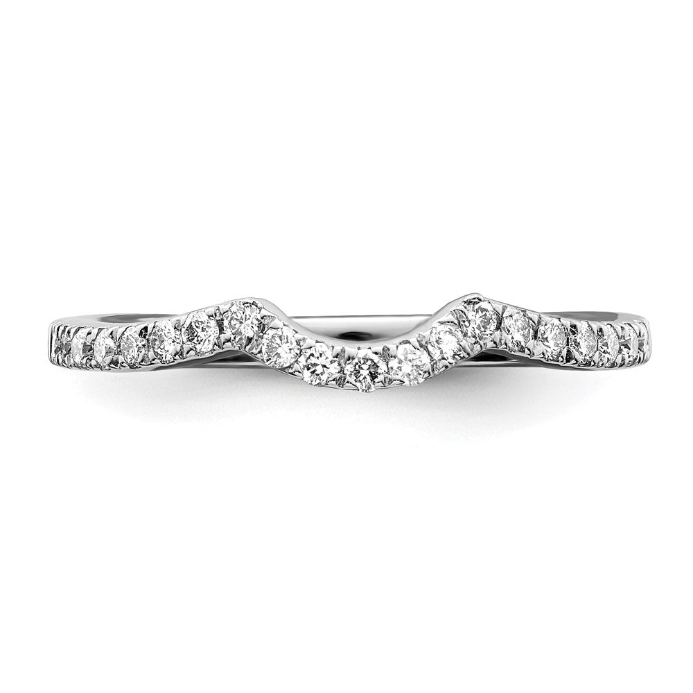 0.25ct. CZ Solid Real 14k White Gold Wedding Wedding Band Ring