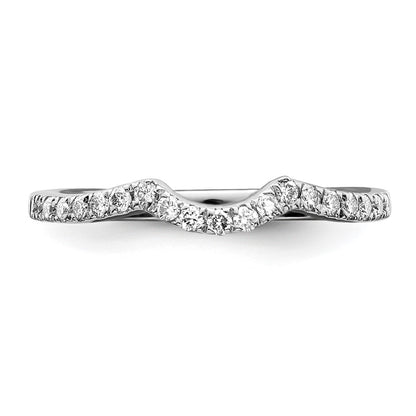 0.25ct. CZ Solid Real 14k White Gold Wedding Wedding Band Ring