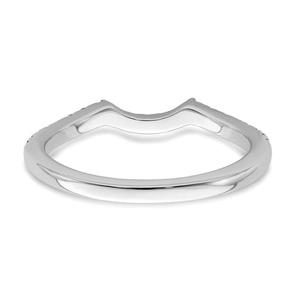 0.25ct. CZ Solid Real 14k White Gold Wedding Wedding Band Ring