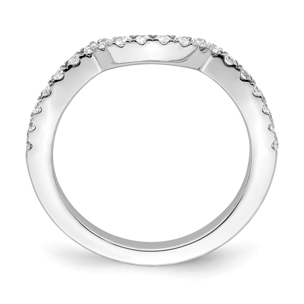 0.32ct. CZ Solid Real 14k White Gold Wedding Wedding Band Ring