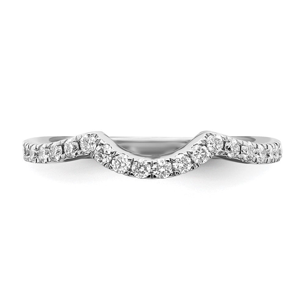 0.32ct. CZ Solid Real 14k White Gold Wedding Wedding Band Ring