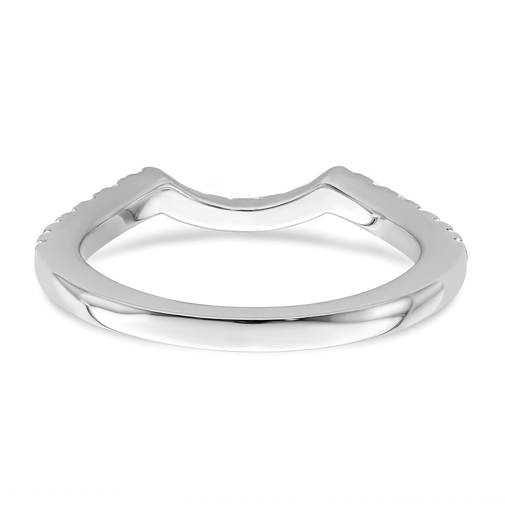 0.32ct. CZ Solid Real 14k White Gold Wedding Wedding Band Ring