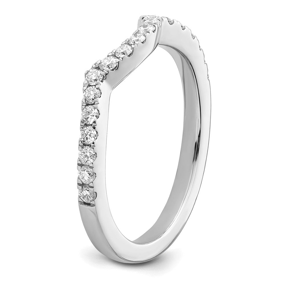 0.32ct. CZ Solid Real 14k White Gold Wedding Wedding Band Ring