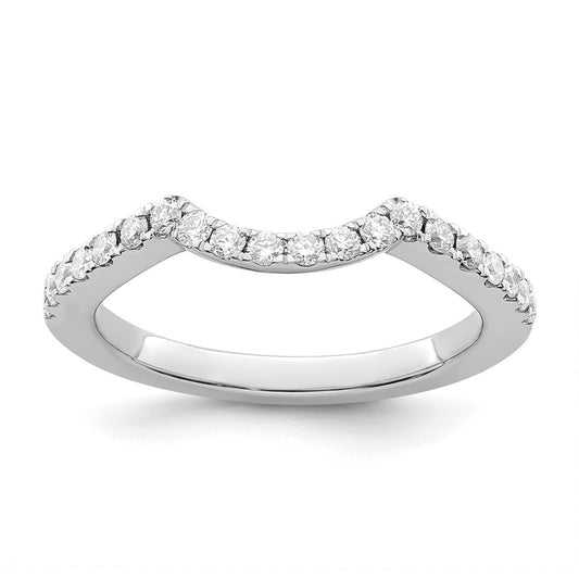 14k White Gold Real Diamond Wedding Band