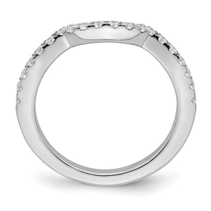 14k White Gold Real Diamond Wedding Band