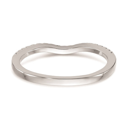 14k White Gold Real Diamond Wedding Band
