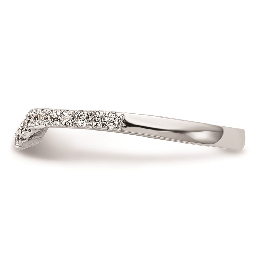 0.14ct. CZ Solid Real 14k White Gold Wedding Wedding Band Ring