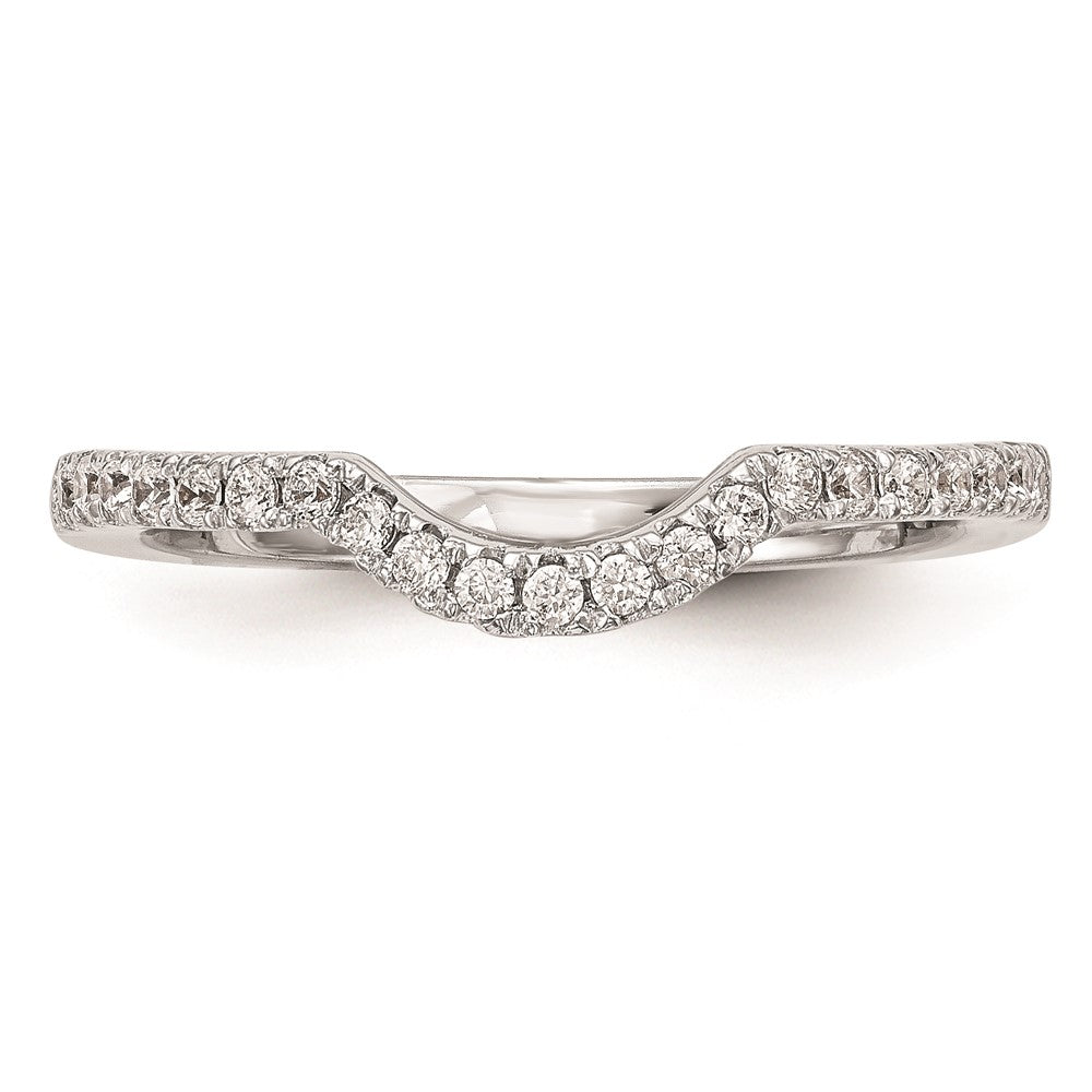 0.14ct. CZ Solid Real 14k White Gold Wedding Wedding Band Ring