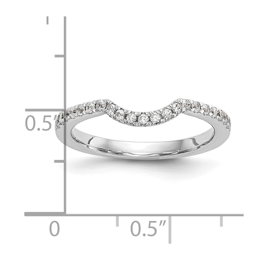 0.14ct. CZ Solid Real 14k White Gold Wedding Wedding Band Ring
